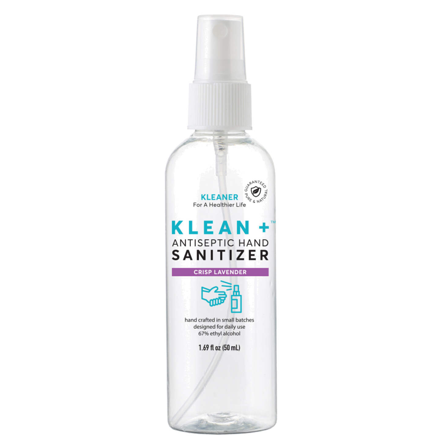 Klean + Hand Sanitizer Crisp Lavender 50ml