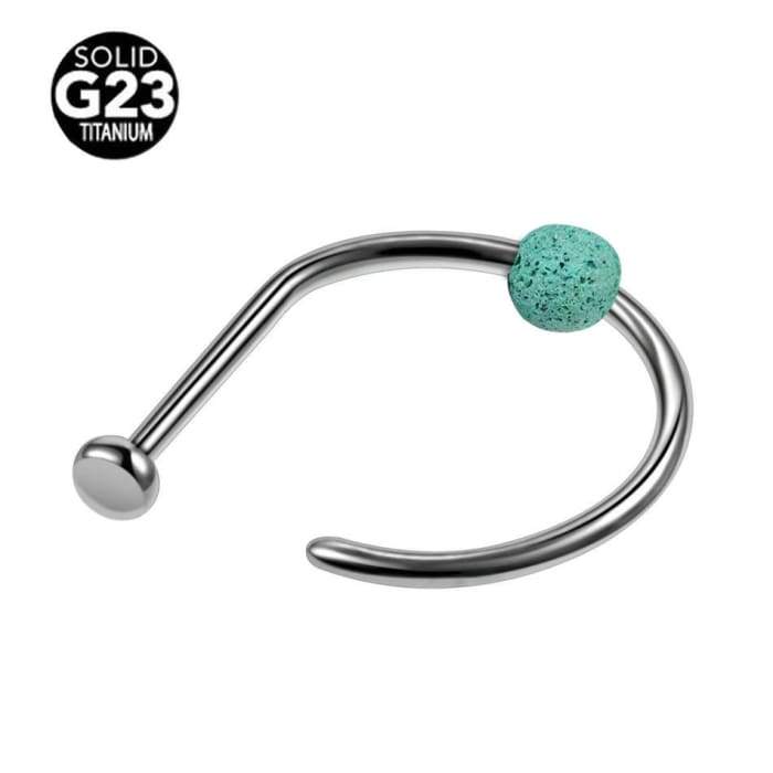 Lava Clip-On Nose Ring Light Green