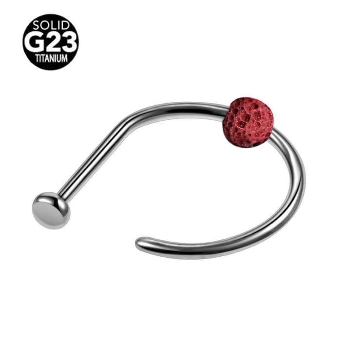 Lava Clip-On Nose Ring Red