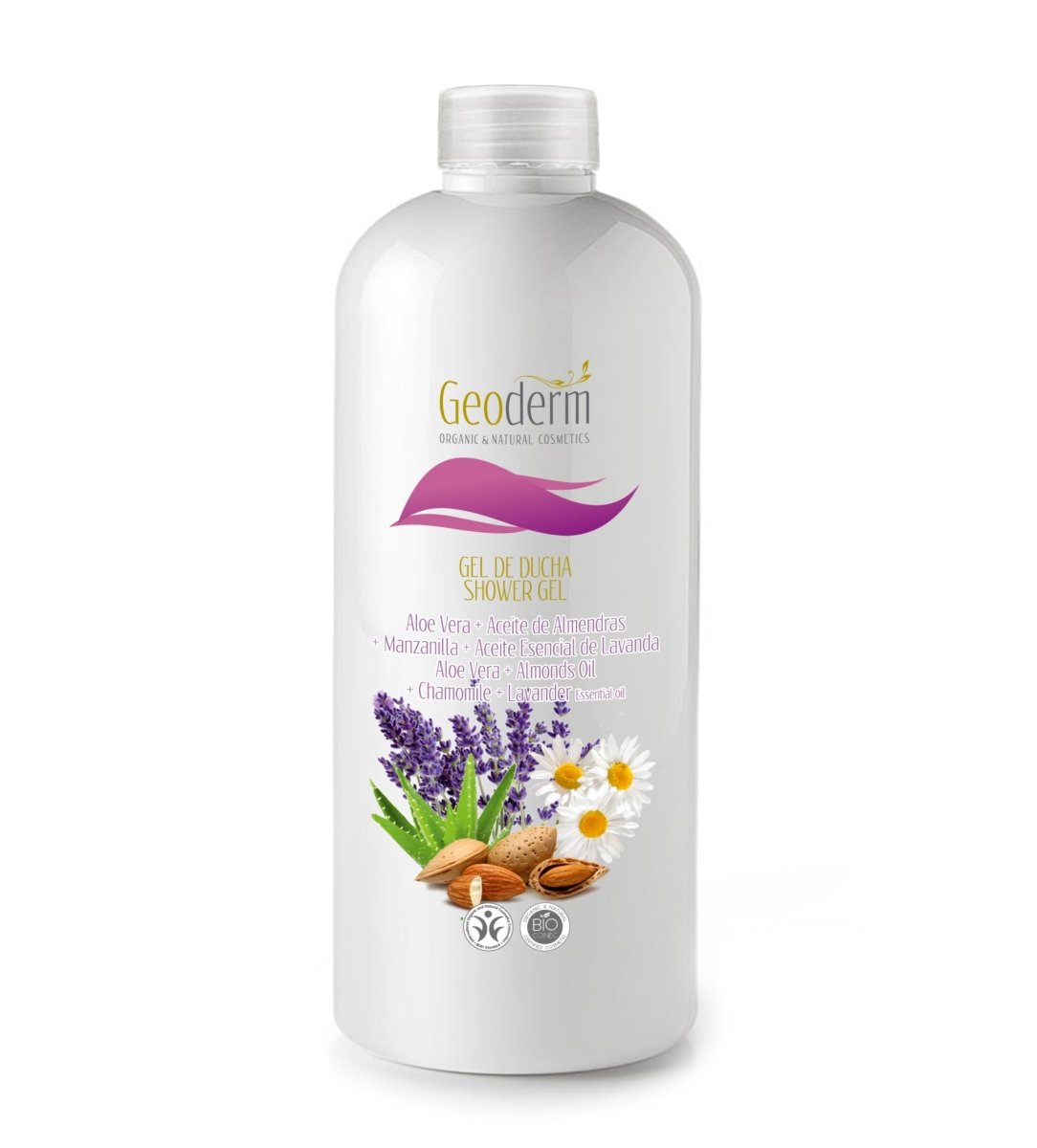 Organic & Natural Skin Pamper Shower Gel - Aloe Vera, Lavender and