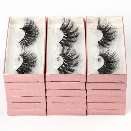 Lashes Mink 25mm 10/20/100 PCS Wholesale False Eyelashes 25mm Dramatic