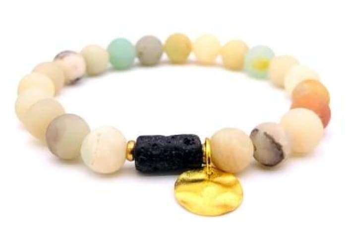 Sun Goddess Lava Stone Essential Oil Bracelet Light