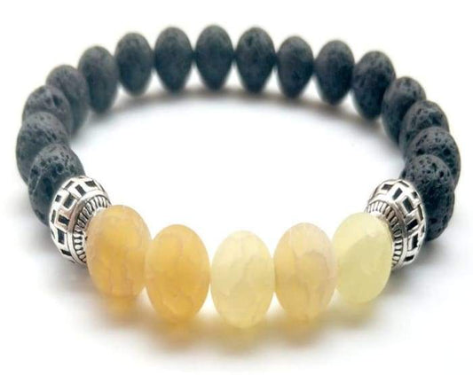 Yellow Lava Stone Essential Oil Bracelet